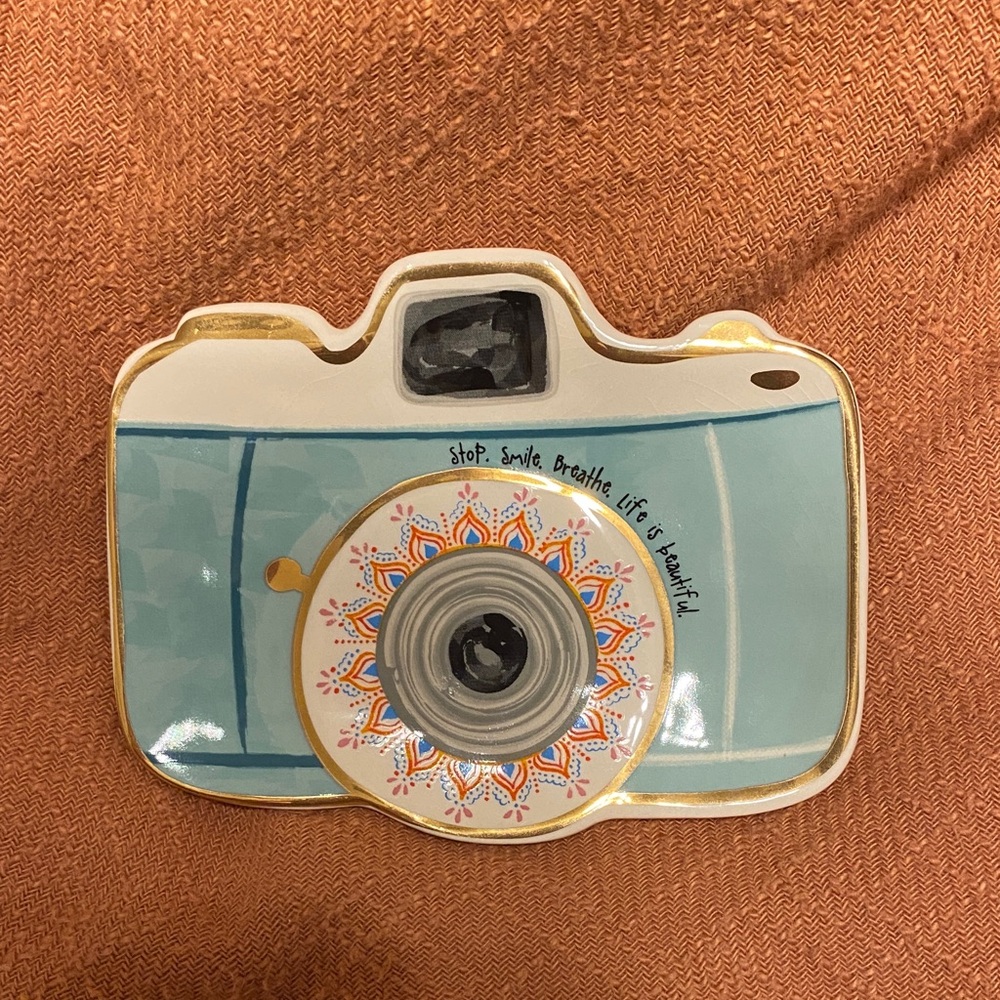 Decorative Camera Shaped Trinket Dish